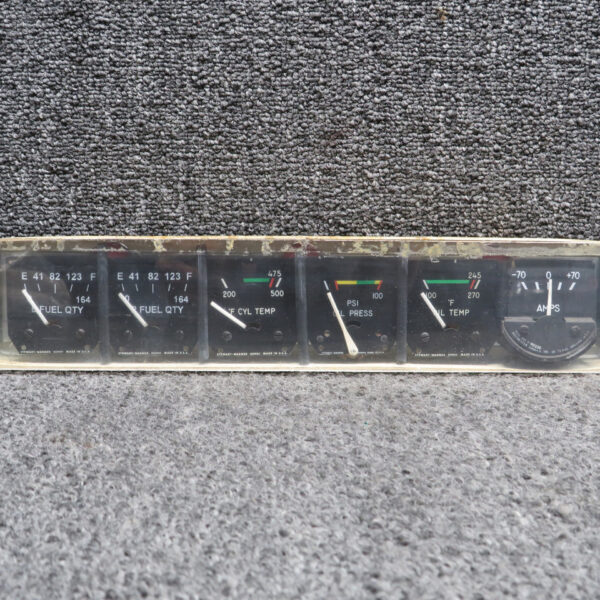 436410-P10 Stewart Warner Instrument Gauge Cluster Assembly (Damage)