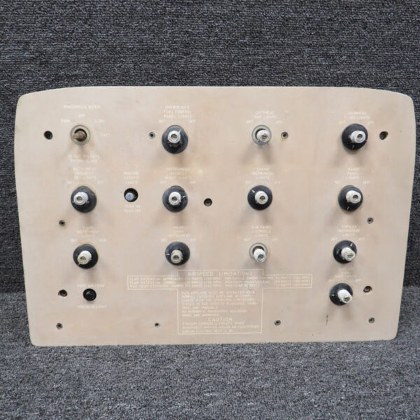 Beechcraft King Air C90 Overhead Control Panel Assembly