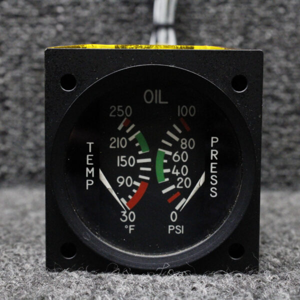 MD162-3 Mid-Continent Dual Oil Temperature and Pressure Indicator, Lighted (14V)