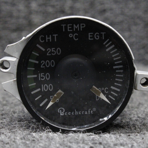 MD74-5 (Alt: 58-380104-5) Mid-Continent Dual CHT-EGT Indicator (Chipped Glass)